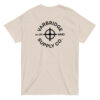 Beige Varbridge t-shirt featuring compass-inspired Supply Co. back graphic